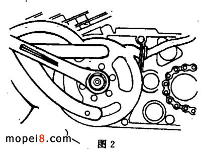 開口扳手卸下磁電機飛輪螺母