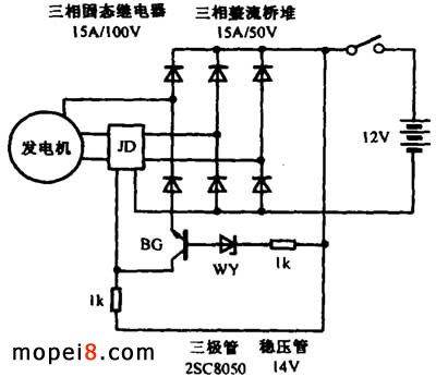 自制大排量摩托車的整流穩(wěn)壓器