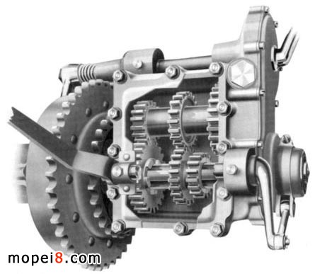 匹配F頭發動機的三速變速箱剖面