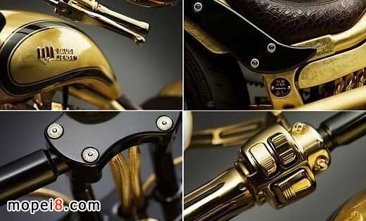 丹麥著名摩托車(chē)公司打造世界最貴土豪金摩托車(chē)