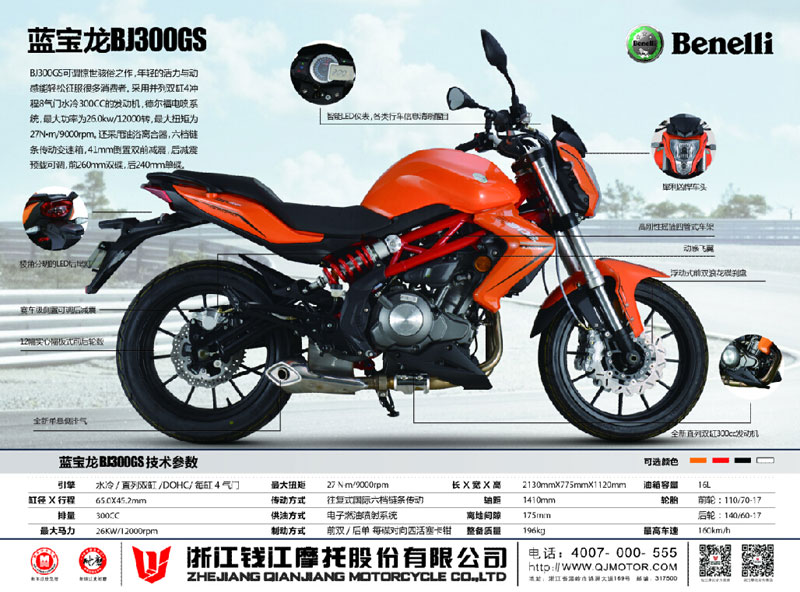 錢江藍寶龍BJ300GS