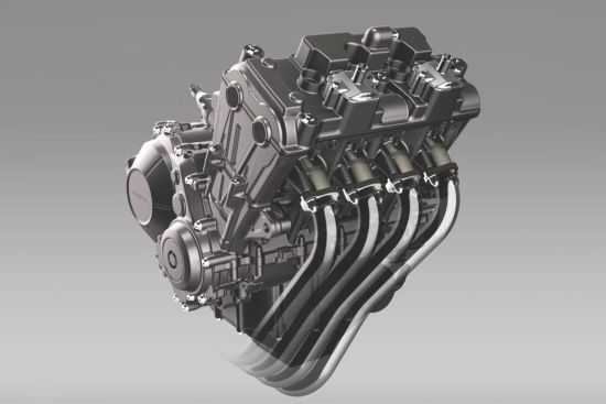 CB650F搭載的并列四缸屬全新研發